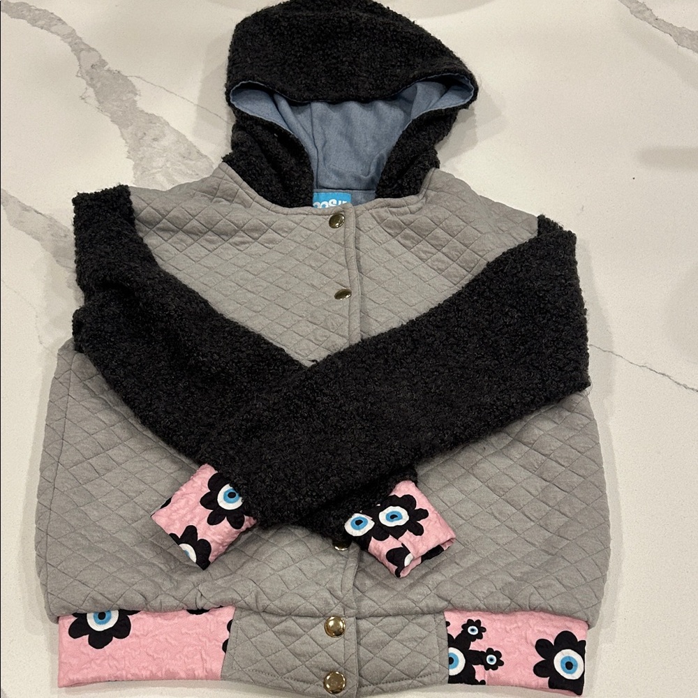 Stylish Gray and Black Kids Hoodie